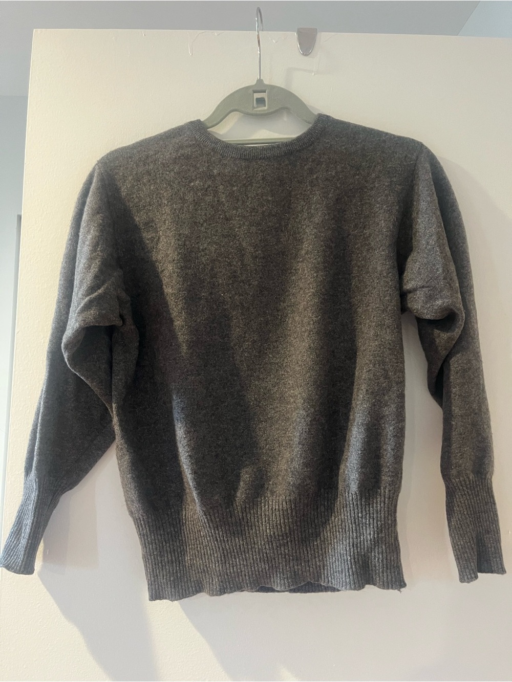 Charcoal Gray Crewneck Cashmere Sweater